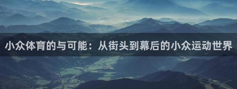 xc体育：小众体育的与可能：从街头到幕后的小众运动世界